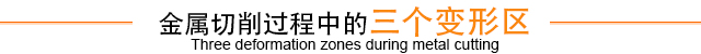 金属切削过程中的三个变形区